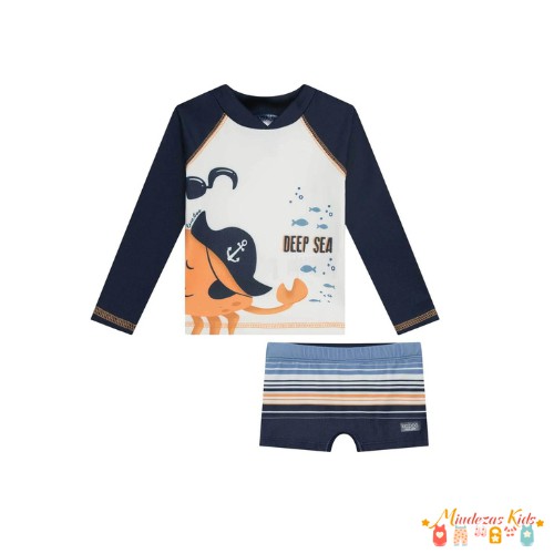 Conjunto de camiseta em malha UV dry com proteção UV 50+ Luc.boo