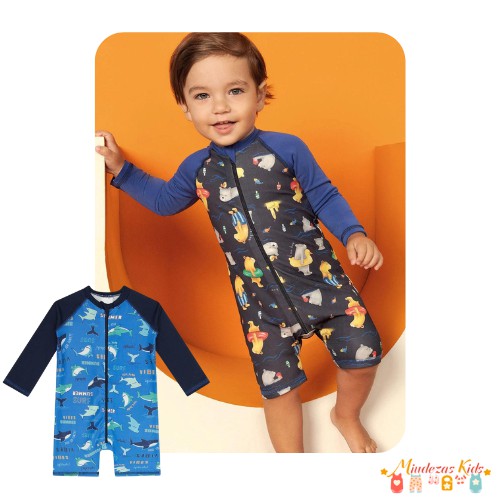 Macacão em malha UV dry com proteção UV 50+ Luc.boo