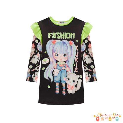 Vestido em fly tech Kukiê Fashion BLK24