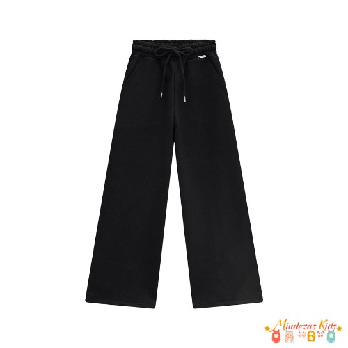 Calça wide leg em moletom sem pelúcia Infanti
