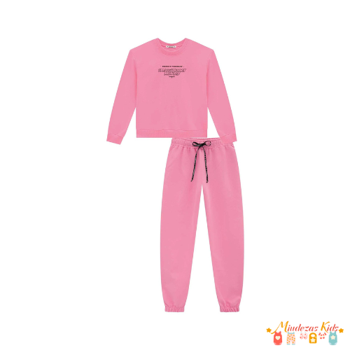 Conjunto de blusão e calça jogger comfy em moletom com pelúcia Lilimoon
