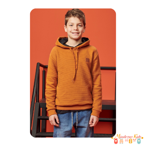 Blusão em moletom relevo sem pelúcia Johnny Fox