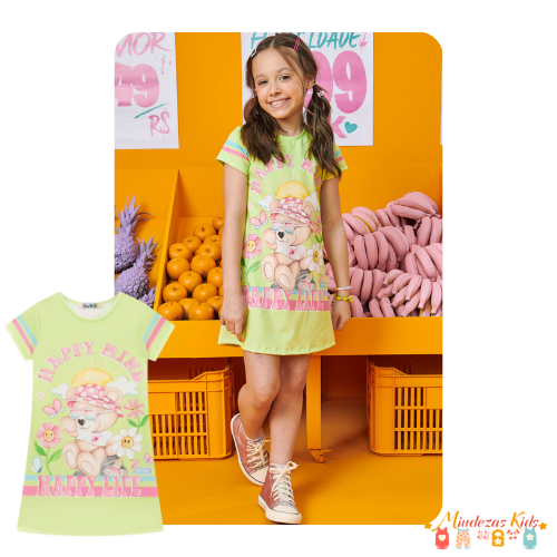 Vestido em neo fresh Kukie Happy Mind