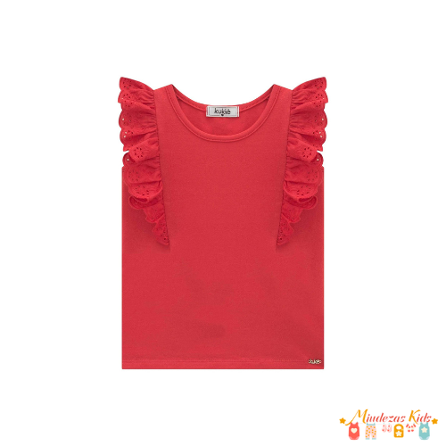 Blusa Regata com babado Kukiê