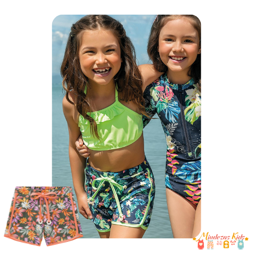 Shorts em malha UV Dry com proteção UV50+ Infanti