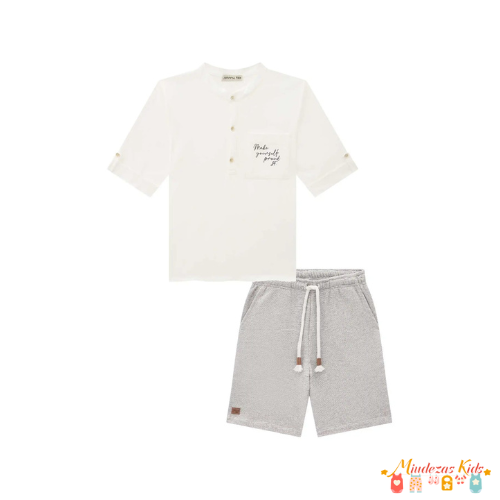 Conjunto de camisa e bermuda Johnny Fox