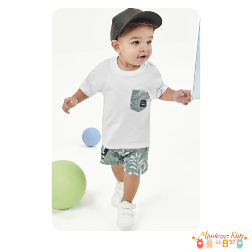Conjunto camiseta e bermuda Luc.boo