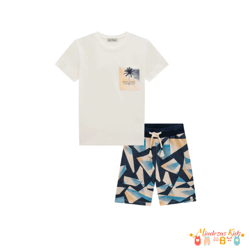 Conjunto camiseta e bermuda Luc.boo