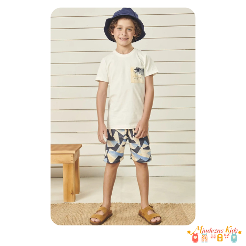 Conjunto camiseta e bermuda Luc.boo