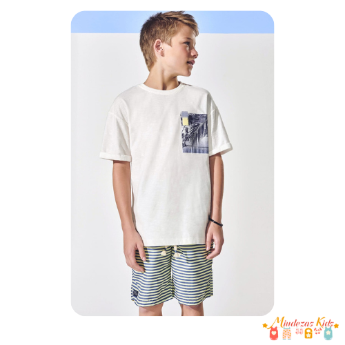 Conjunto camiseta e bermuda sarja Johnny Fox