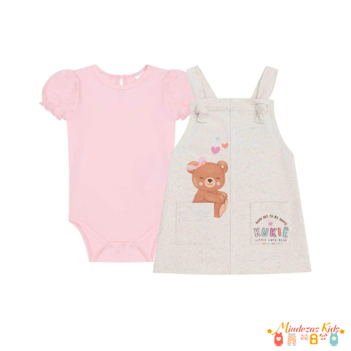 Conjunto de body e salopete Kukiê