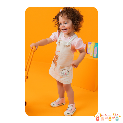 Conjunto de body e salopete Kukiê