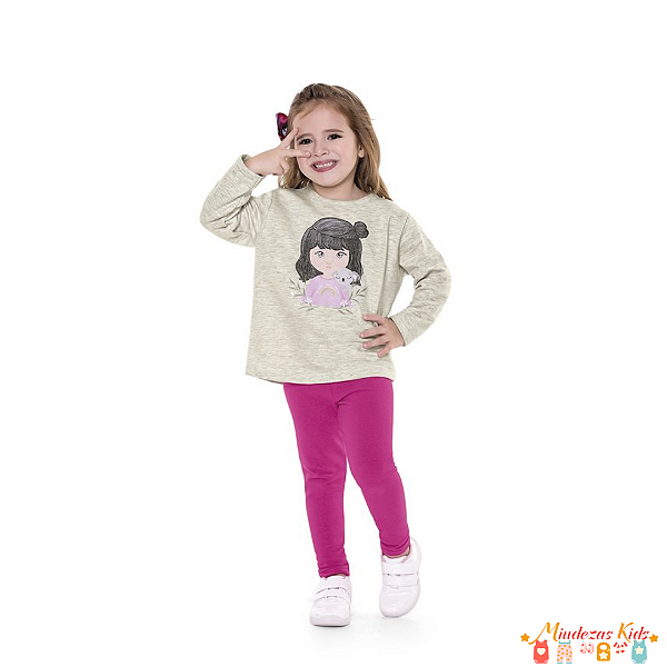 Conjunto Casaco com Legging Menina Fakini For Fun - Loja de Roupa Infantil  Online