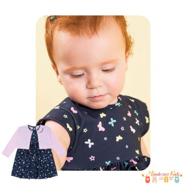 Vestido em Fly Tech e Bolero em malha Le Petit Kukie Baby - Loja de Roupa  Infantil Online