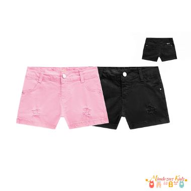 Shorts em sarja Infanti blk23k