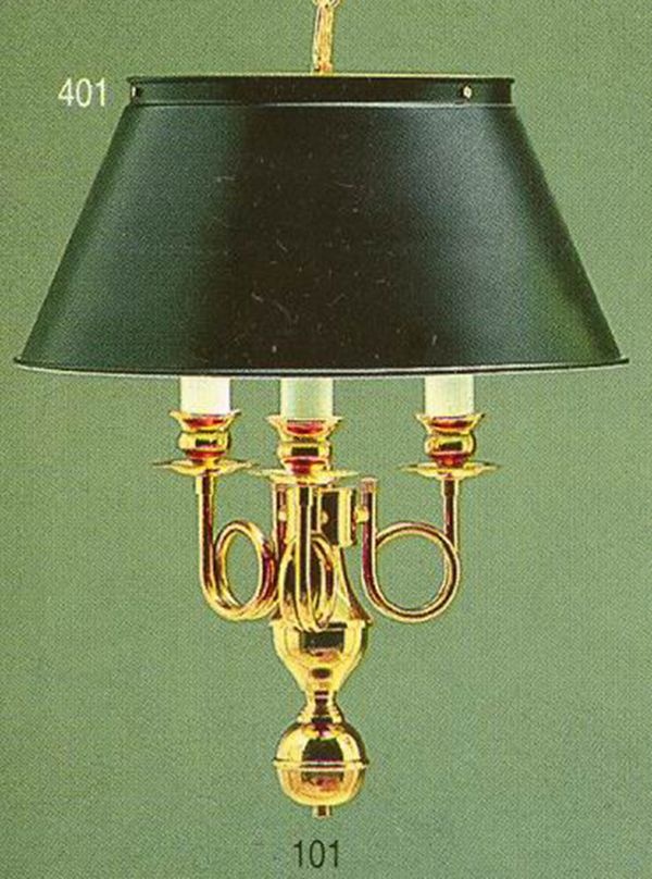 Pendente Golden Art Inglês Vintage Curvas Metal Dourado Cúpula Colorida 3 Lamp. 40x53 E-27 T009 Sala Estar Saguão