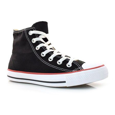 converse all star cano alto preto