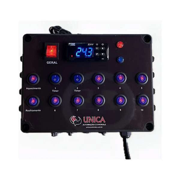 Painel Com Tomadas Aquário + Timer Com Wifi 2 Canais