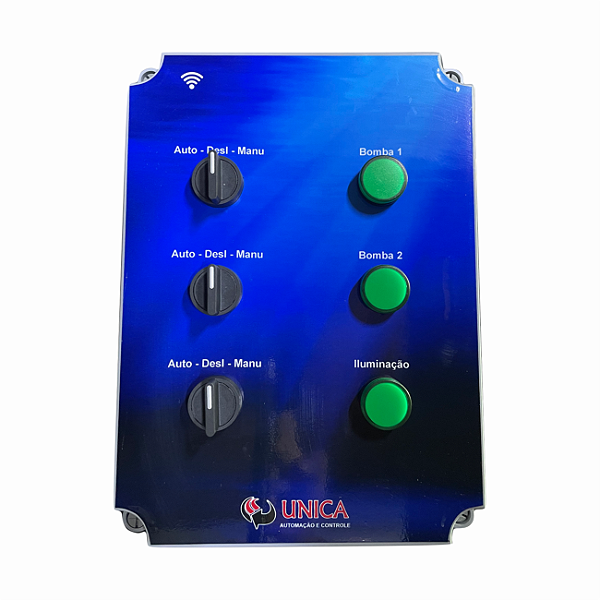 Painel Para Automação De Duas Bombas De Piscina + Iluminação