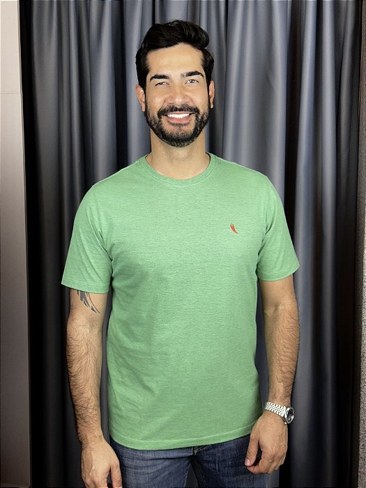 CAMISETA MESCLA BÁSICA VERDE