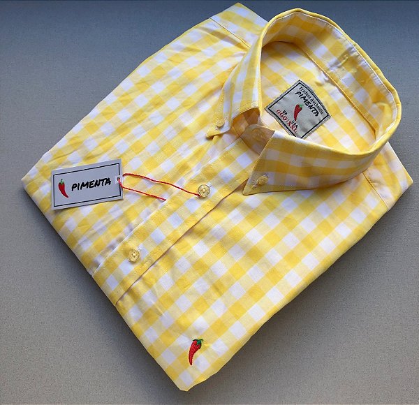 CAMISA XADREZ GIGANTE AMARELO - PIMENTA