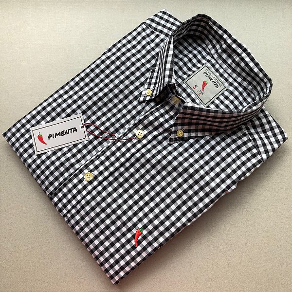 CAMISA MASC. XADREZ GRANDE PRETO