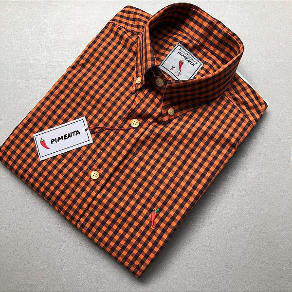 CAMISA XADREZ GRANDE - REF: 05 CLR - LARANJA