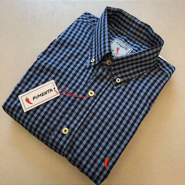 CAMISA XADREZ GRANDE - REF: 34 CLR - AZUL