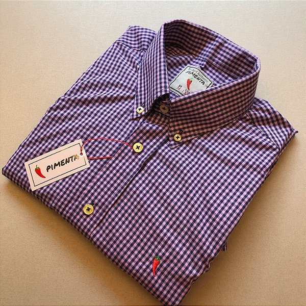 CAMISA XADREZ MÉDIO - REF: 19 CLR - ROXO