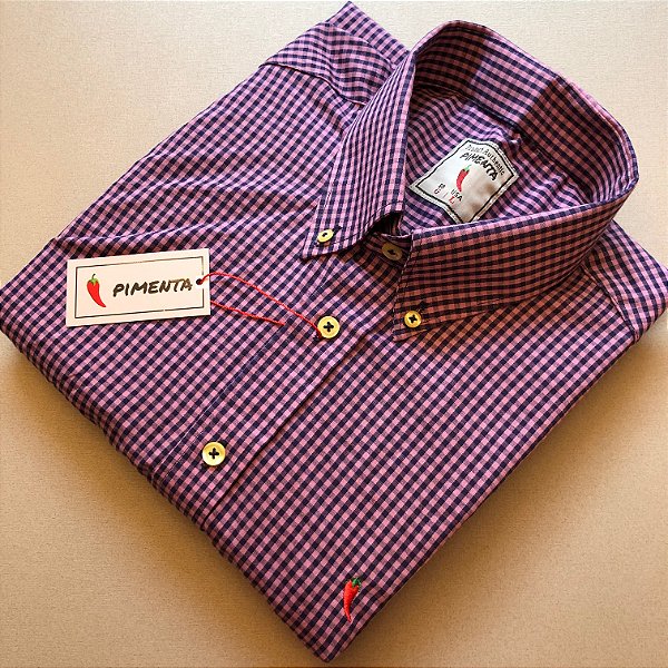 CAMISA XADREZ MÉDIO - REF: 20 CLR - ROXO