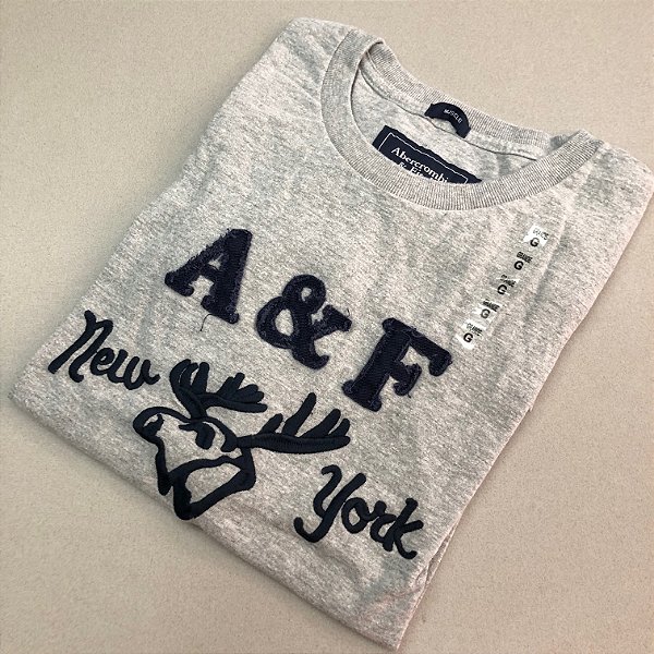 CAMISETA ABERCROMBIE & FITCH - REF. 14 - CINZA