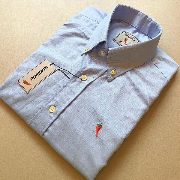 CAMISA MAS. LISA OXFORD AZUL CLARO