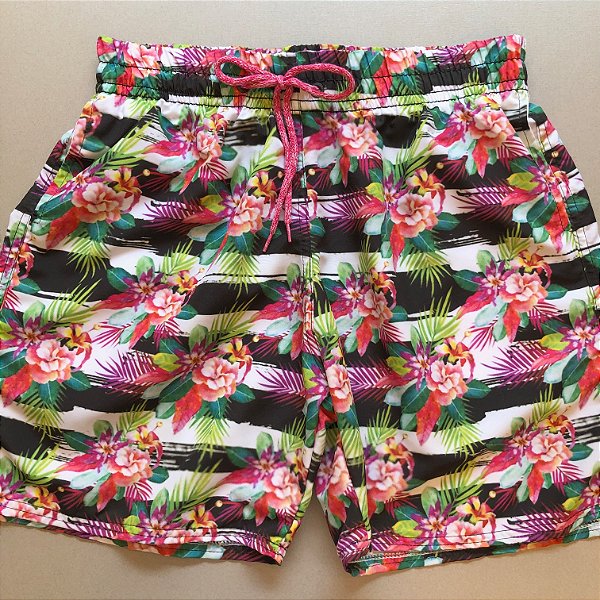 SHORT PRAIA FLORAL - S036