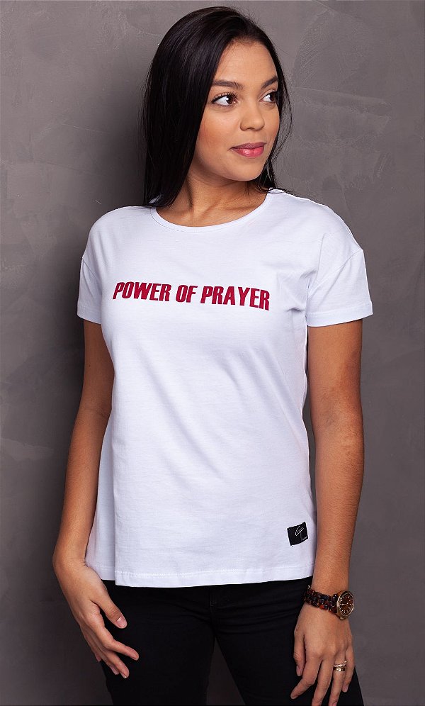 Camiseta Feminina Creio Clothing Power of Prayer