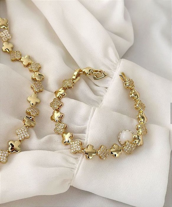 Pulseira Trevo Luxo