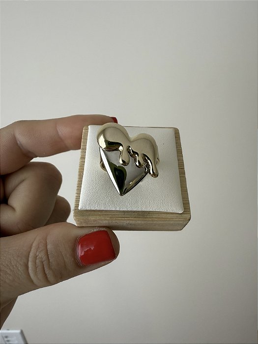 Anel Coração Derretido