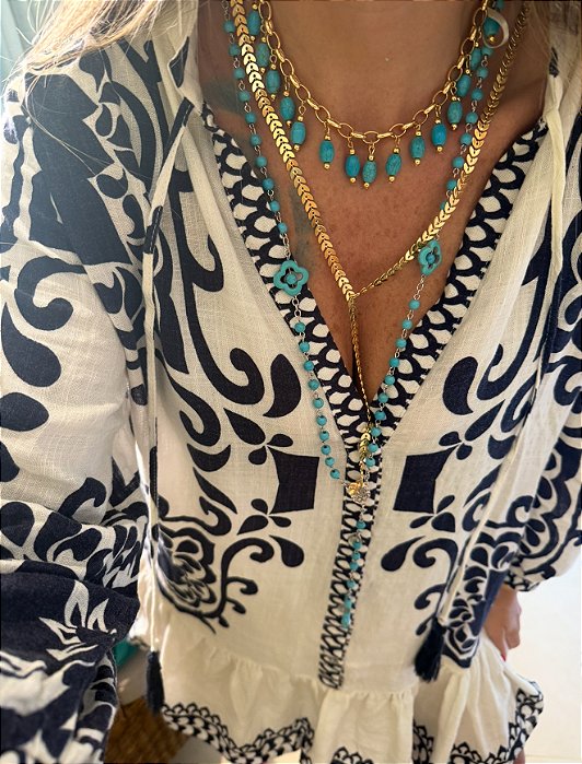 Gargantilha Pedras Azuis