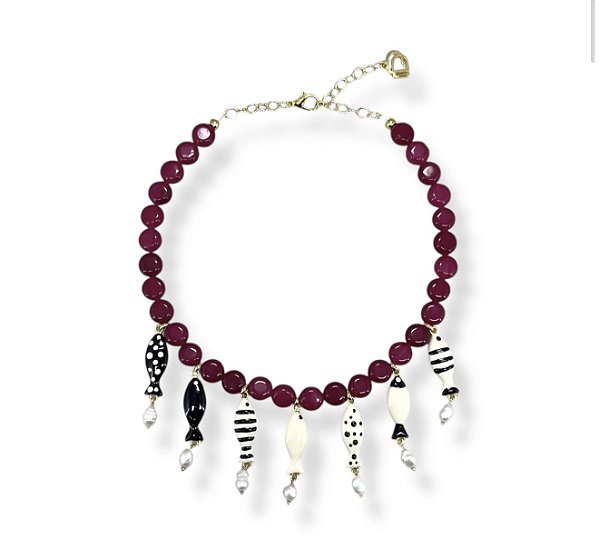 Colar Pedras Marsala