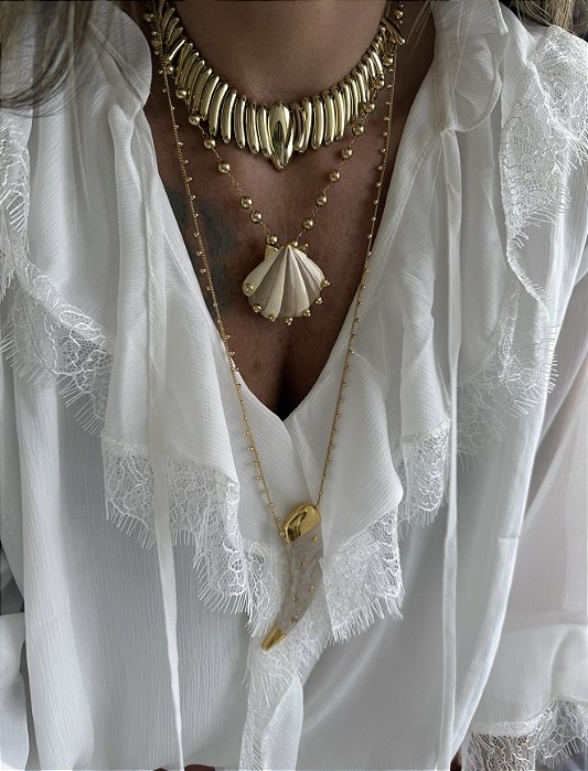 Colar Dourado Grosso