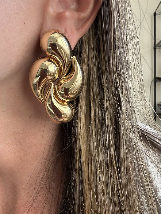 Brinco Gotas Dourado