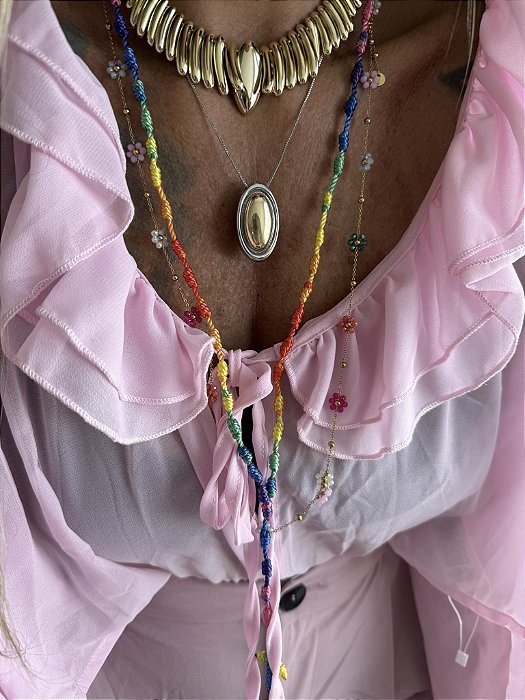 Colar Terço Colorido