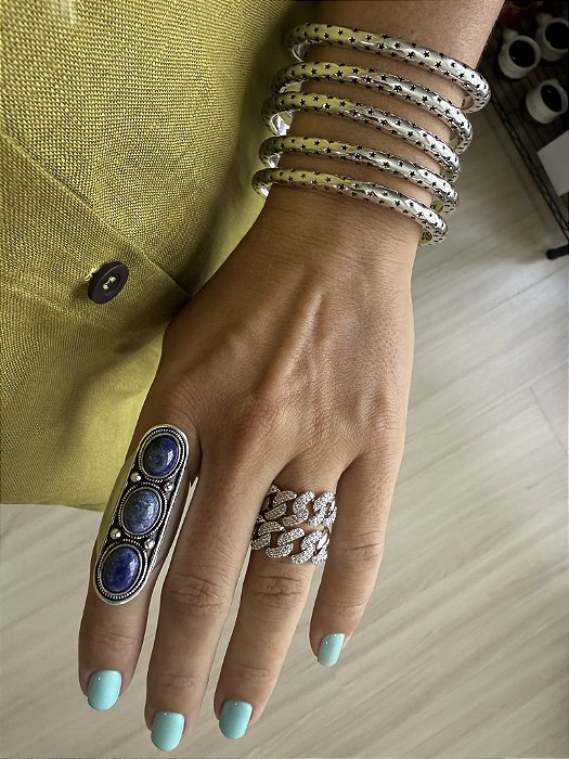 Bracelete Prata Estrelinhas