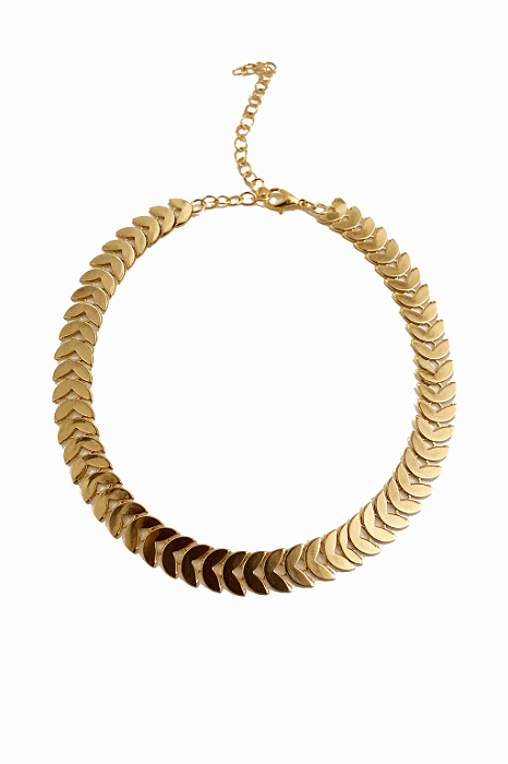 Colar Dourado Escamas