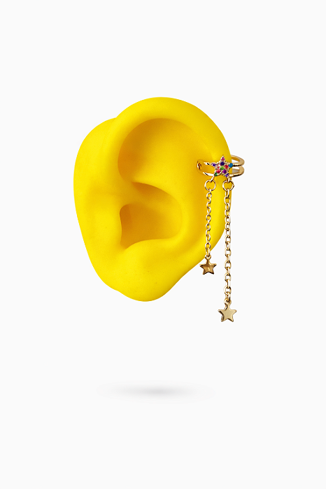 Piercing Fake Estrelinha Colorida