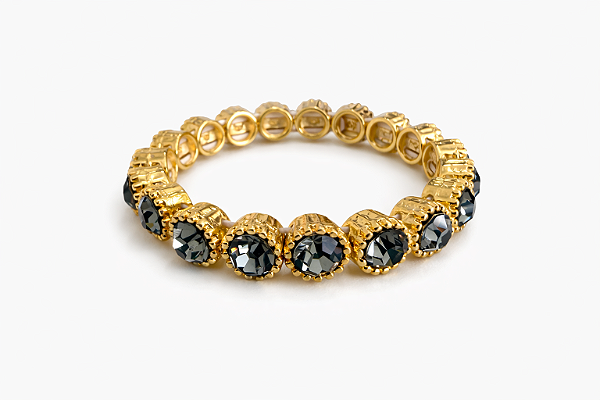 Pulseira Elástico Zirconia Cinza