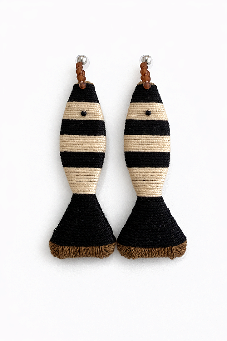 Brinco Sardinha Preto e Branco