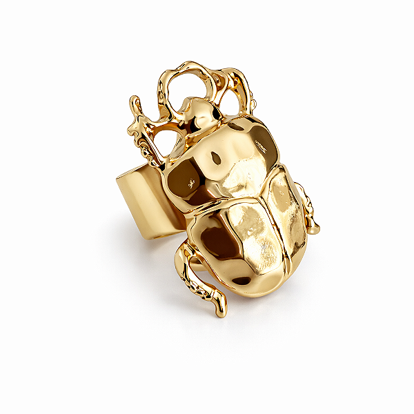 Anel Besouro Dourado