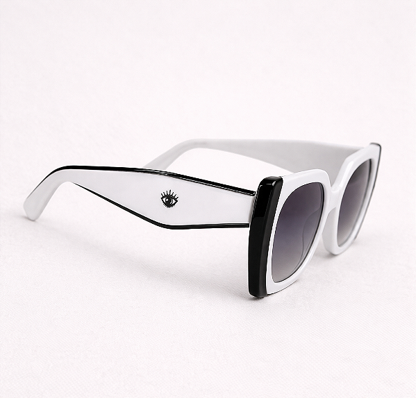 Oculos Branco e Preto