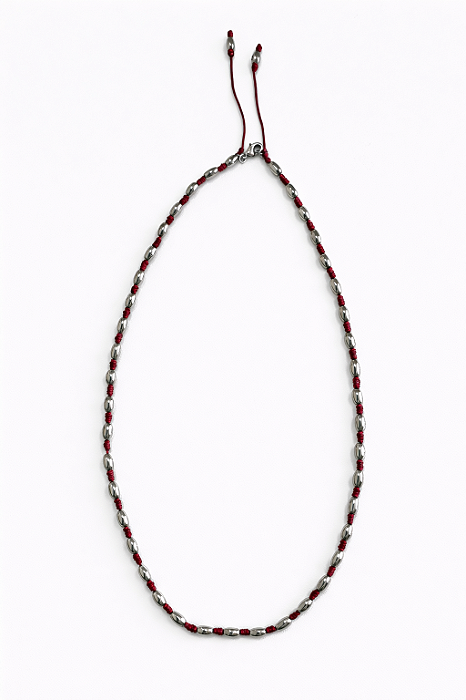 Colar Grão de Arroz Marrom