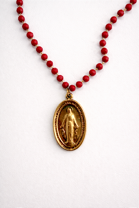 Colar Cristais Vermelhos